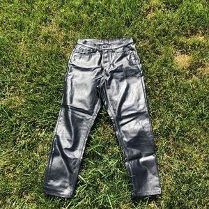 BDG Leather Button-Up Cigarette Pants